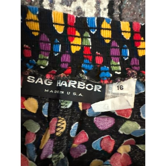 VTG Sag Harbor Womens Polka Dot Skirt 16 Rayon Vibrant Colors Made In USA - Picture 2 of 6